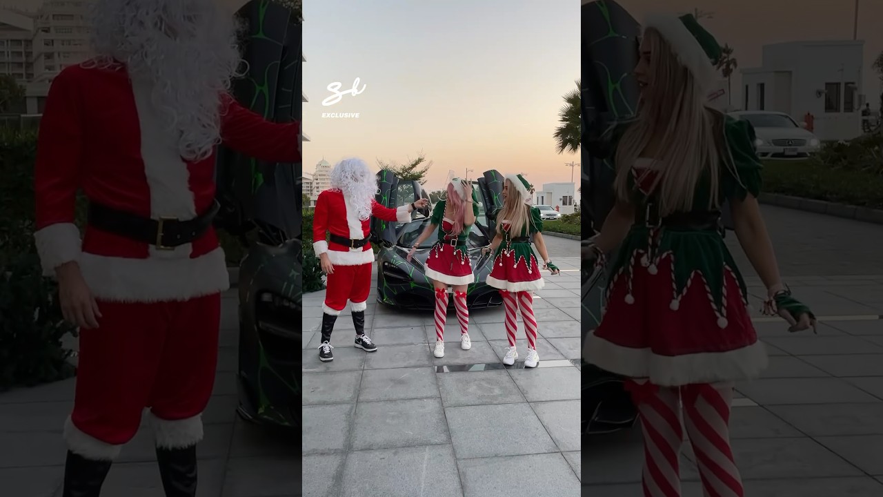 This is the only time you’ll see elves driving a supercar…🤣 #christmas #mclaren #supercars