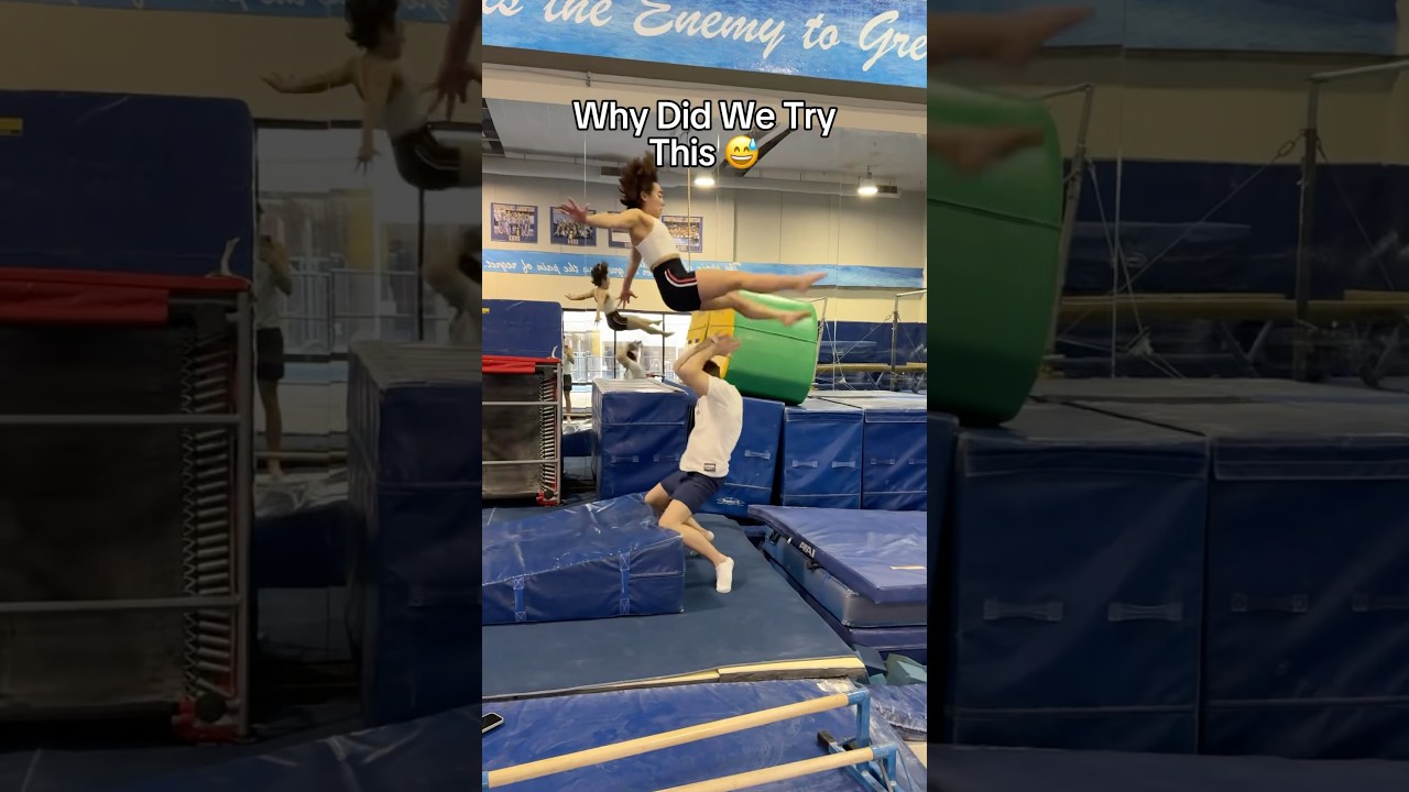 This was way harder than it looked 😭 (all attempts) #gymnast #acro #sports #gymnastics #olympics