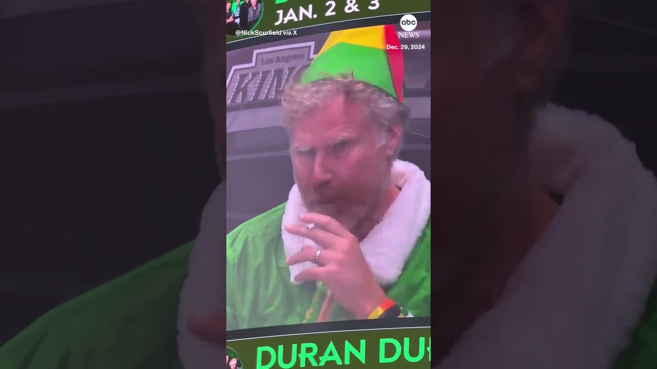 Will Ferrell dresses in full ‘Elf’ gear for NHL hockey game