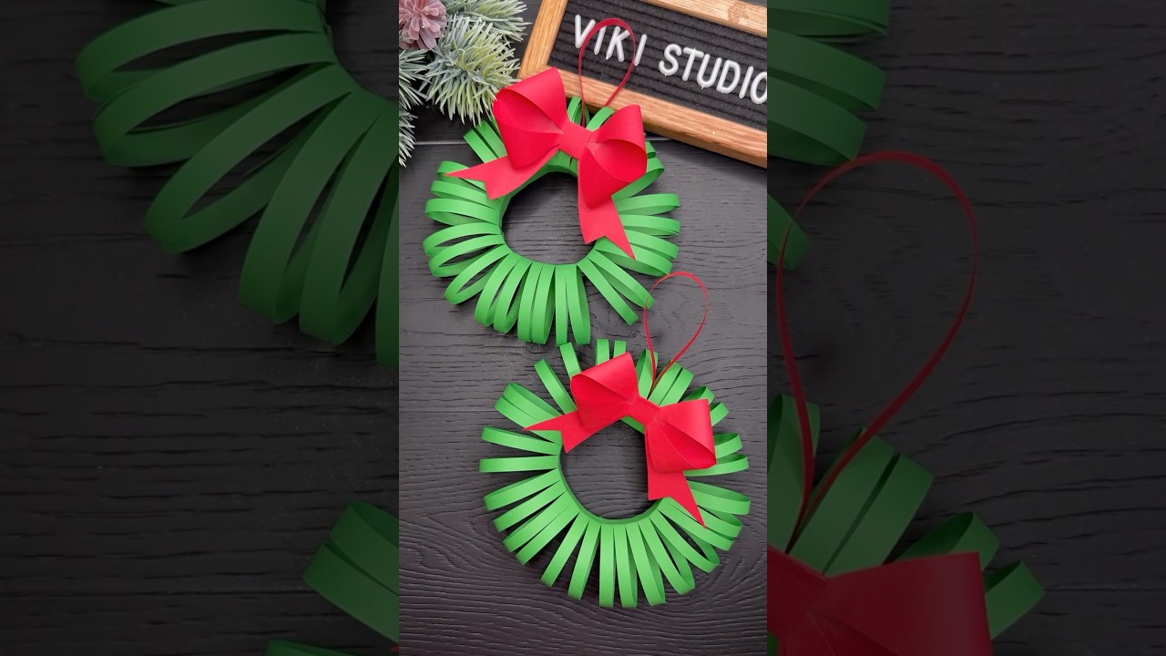 WoW! Amazing Christmas Craft Ideas! Paper Christmas wreath #shorts