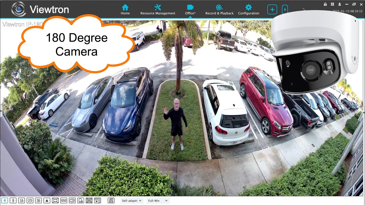 180 Degree Security Camera: 8mp IP Camera w/ 180 Lens, Outdoor Housing and AI Software