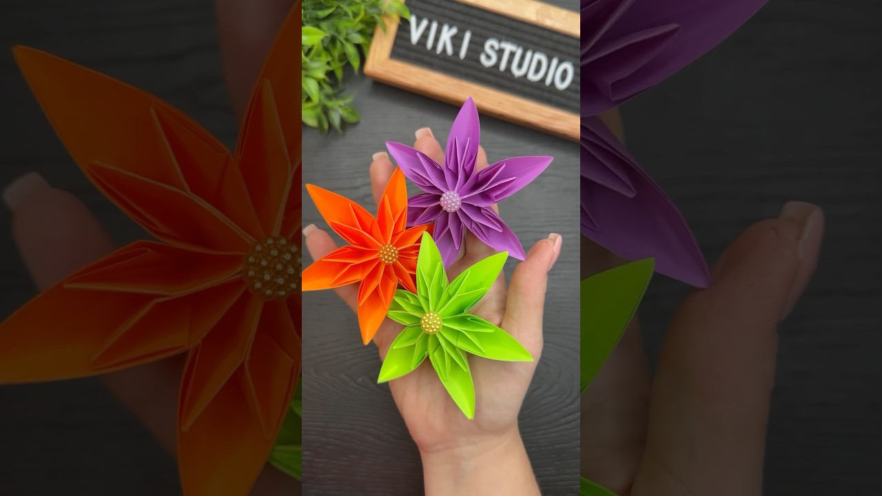 Amazing Craft Ideas! Paper Flowers #diyproject #craftideas #ytshorts