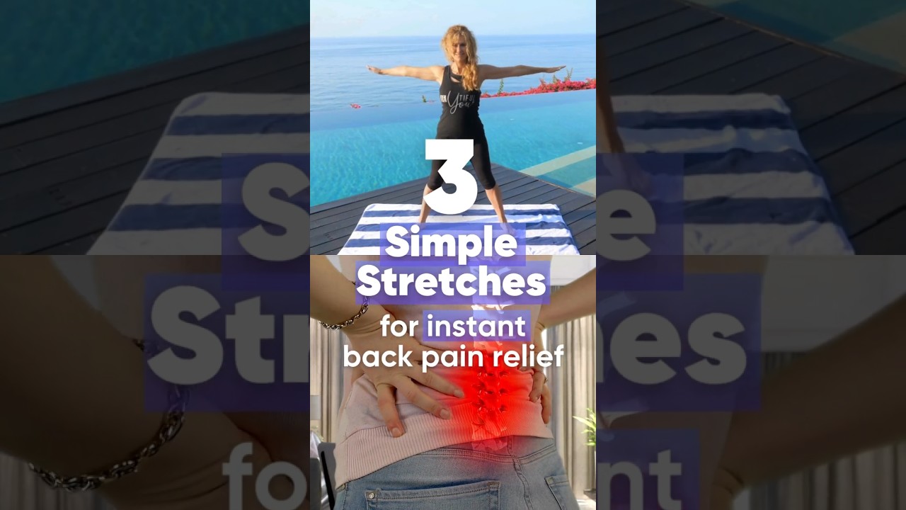 🌟 Back pain relief in 3 easy stretches! 🌟 #shorts