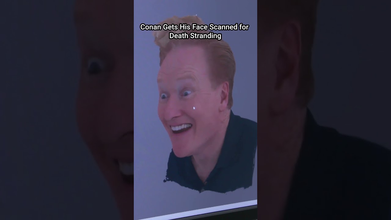 Conan gets his face scanned for “Death Stranding”