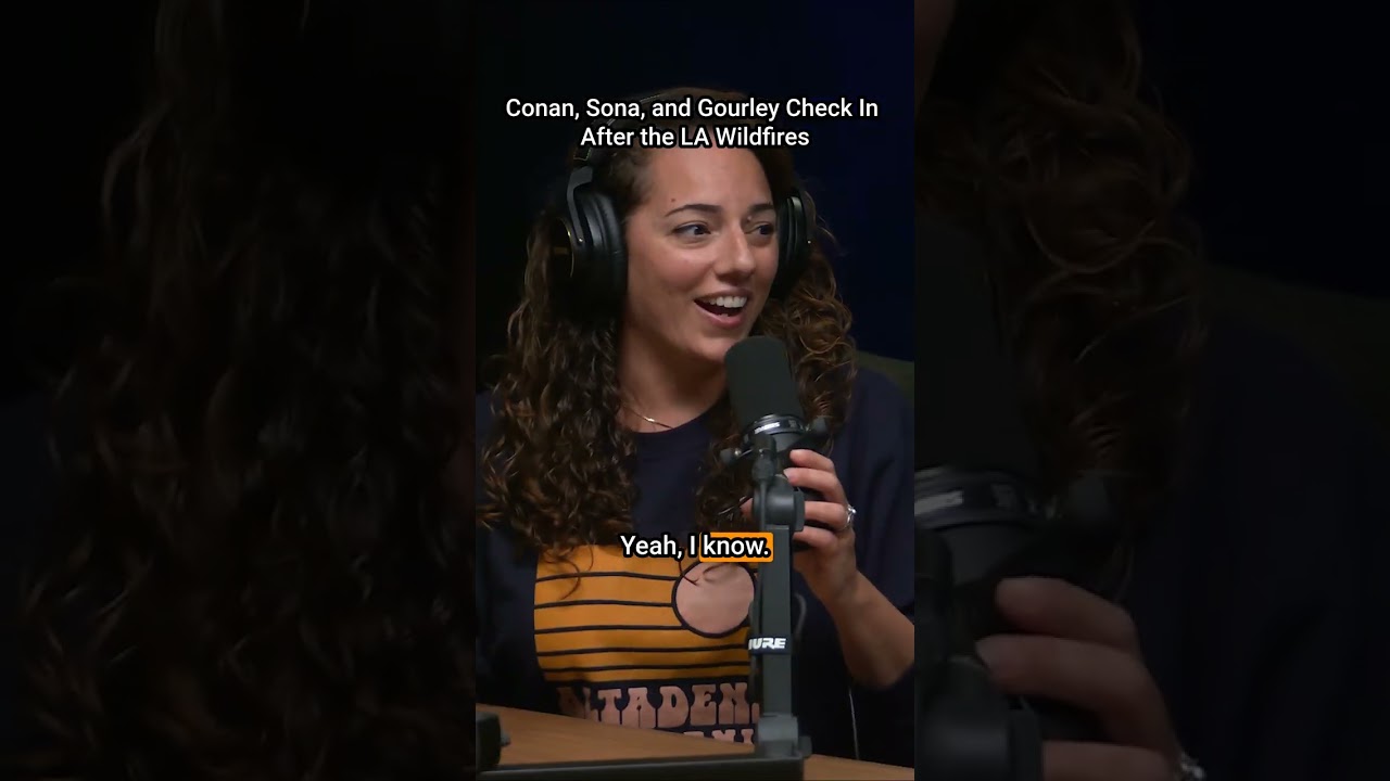 Conan, Sona, & Gourley Check In After The LA Wildfires