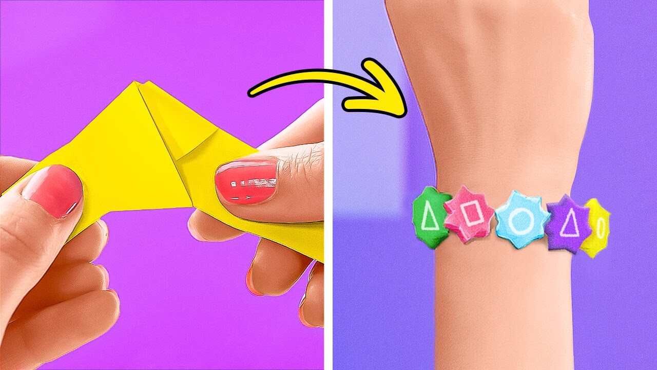 DIY Paper Jewellery ✨ Brighten Your Day with 5-Minute Crafts 💕