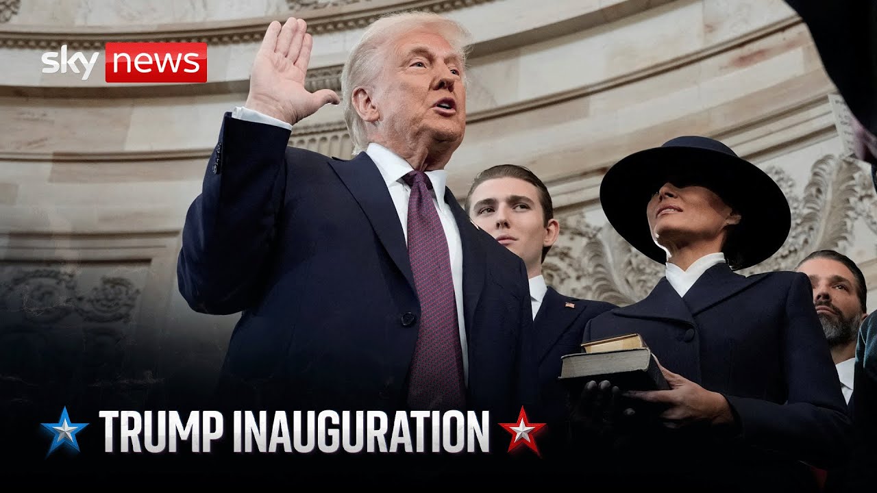 Donald Trump sworn in as US president – Sky News coverage