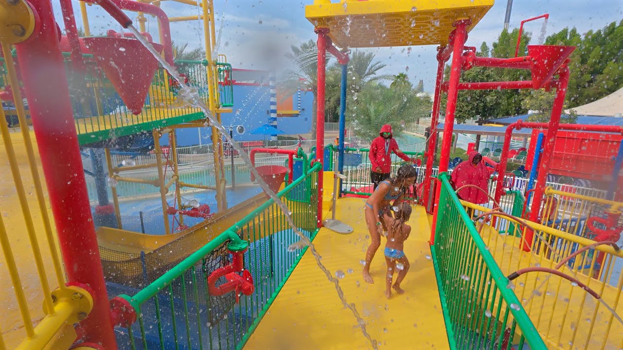 Duble Yellow Water Slide at Legoland Dubai 🇦🇪