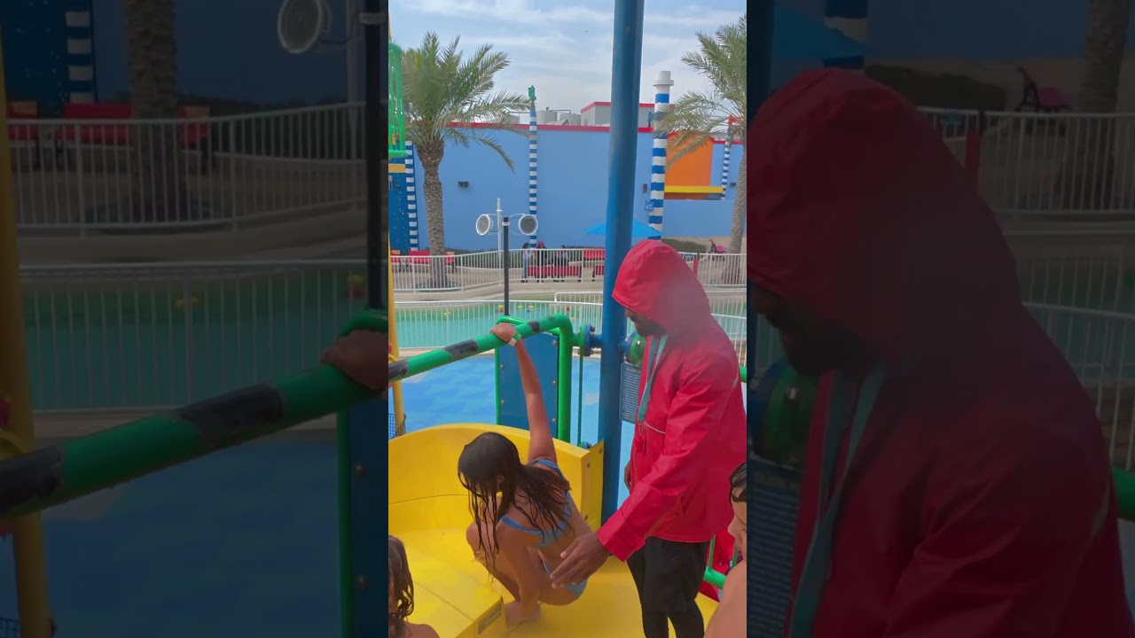 Duble Yellow Water Slide at Legoland Dubai 🇦🇪