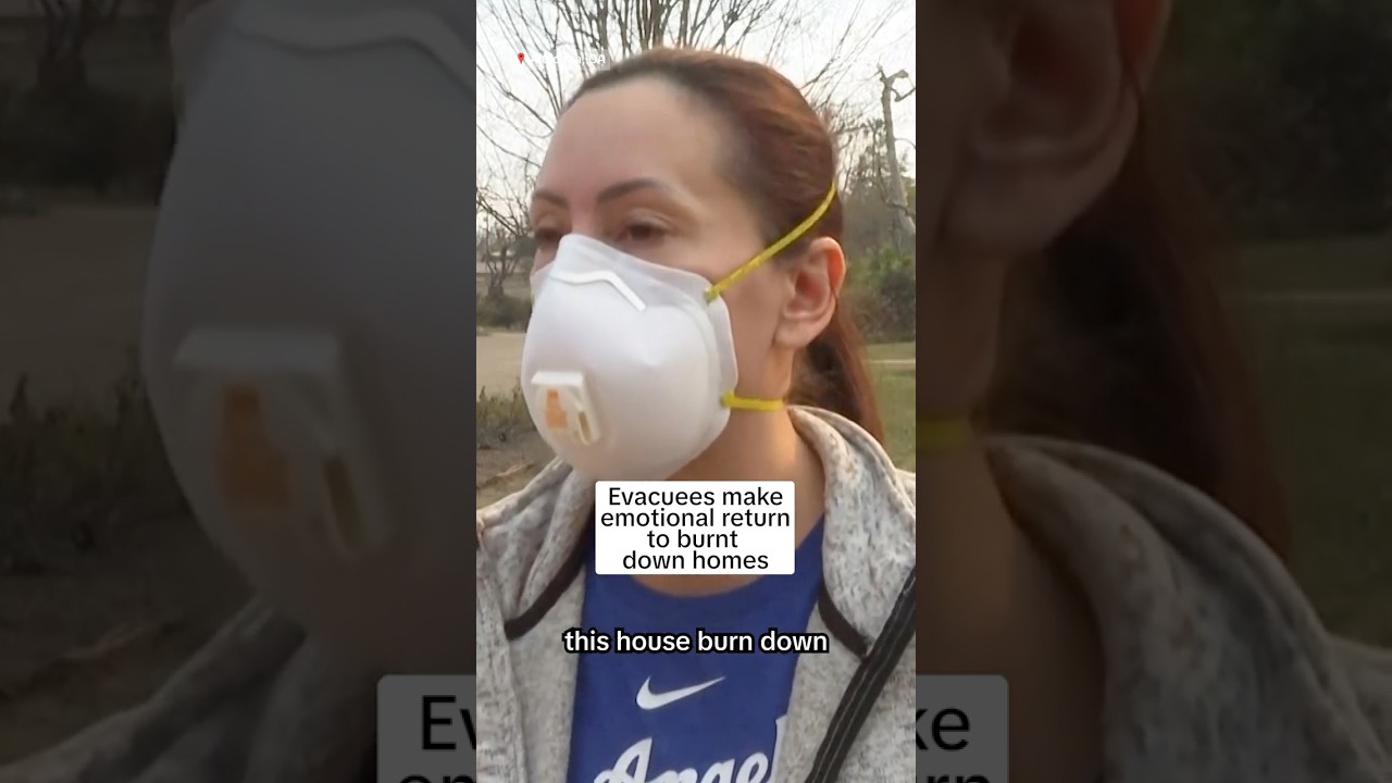 Evacuees make emotional return to burnt out homes