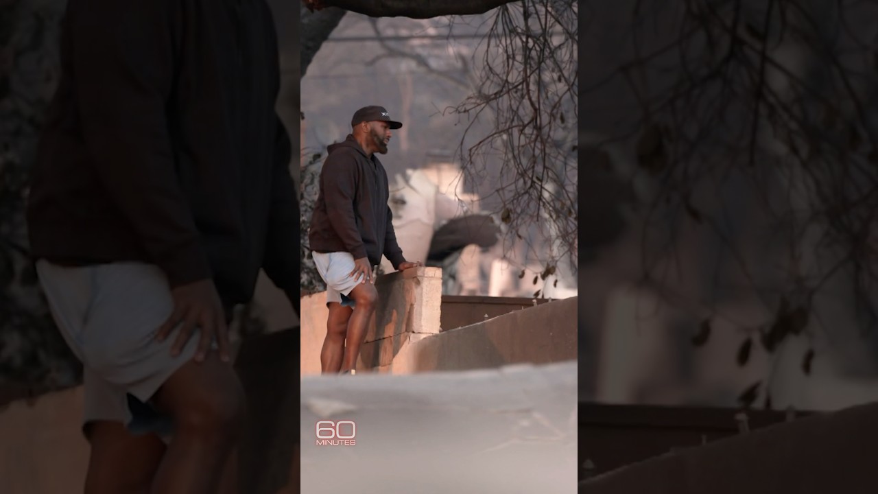 Father breaks down seeing his home destroyed in L.A. fires #shorts