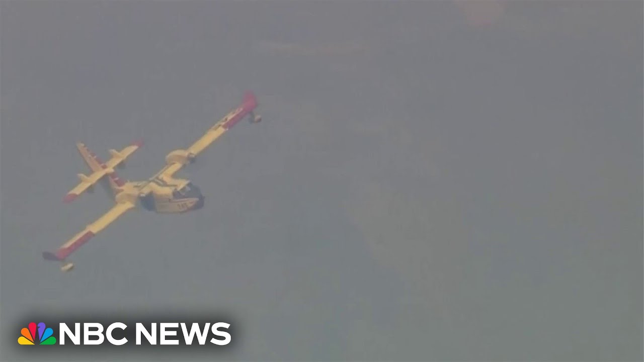 Firefighting aircraft hit by drone