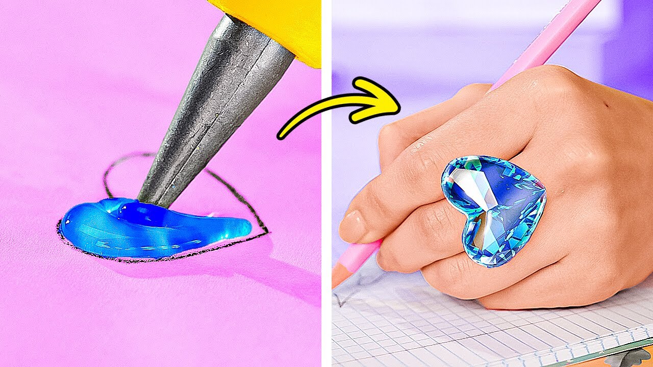 GLUE GUN HACKS & CRAFTS ✨💎 HANDMADE JEWELRY IDEAS