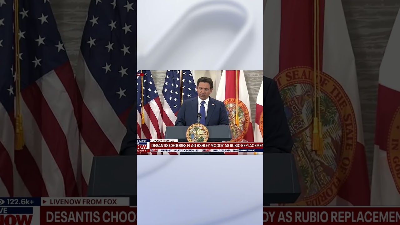 Gov DeSantis: FL AG Ashley Moody to replace Senator Marco Rubio #breaking #trump #desantis