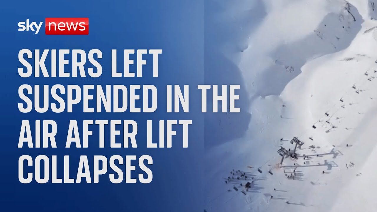 Helicopter seen landing at the resort where chair lift collapsed