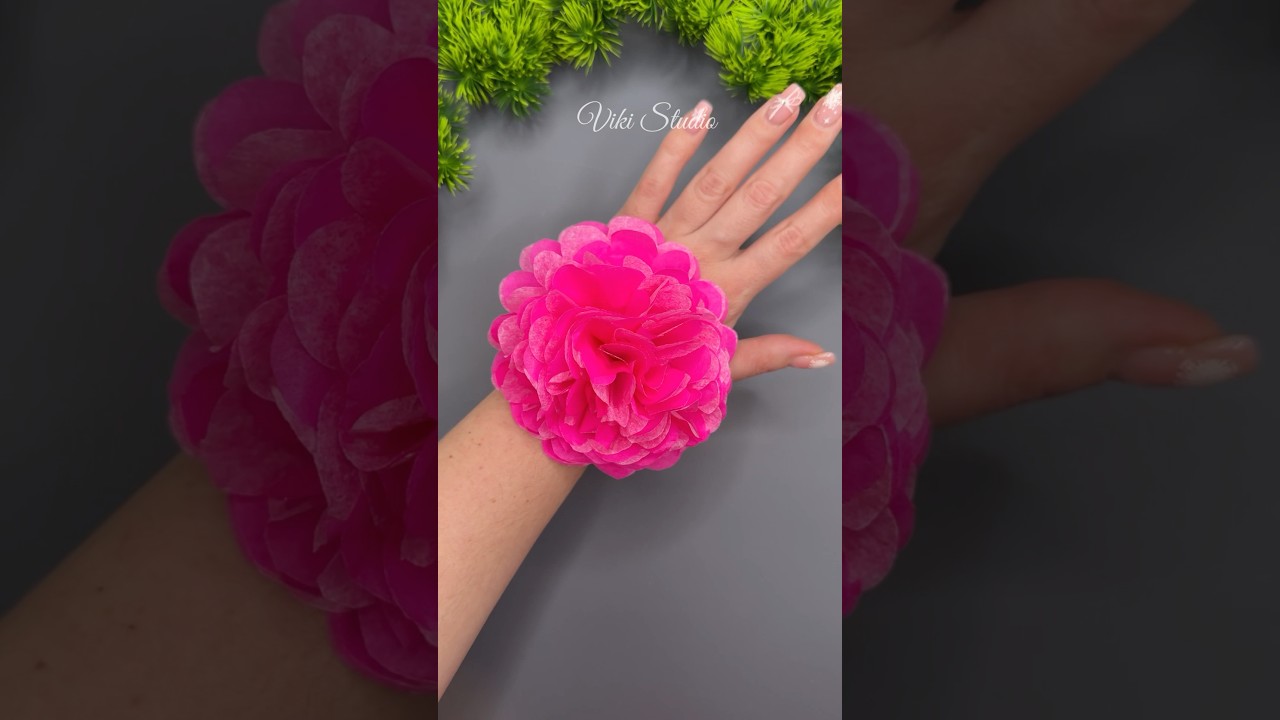 How to make Easy Tissue Paper Flowers  DIY Paper Craft Tutorial #shorts