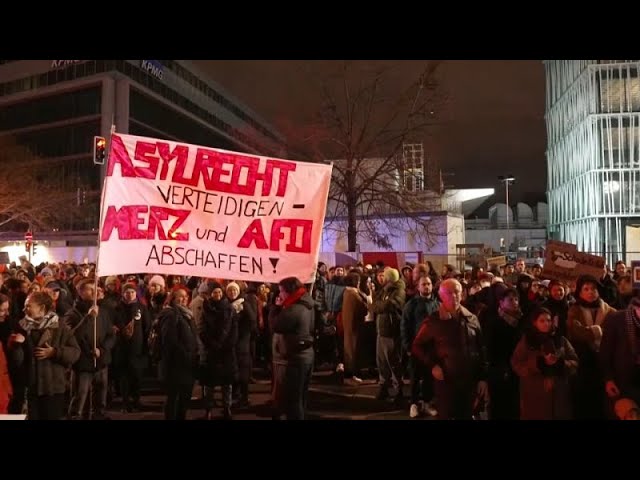 Hundreds protests in Germany against stricter migration policy backed by far-right