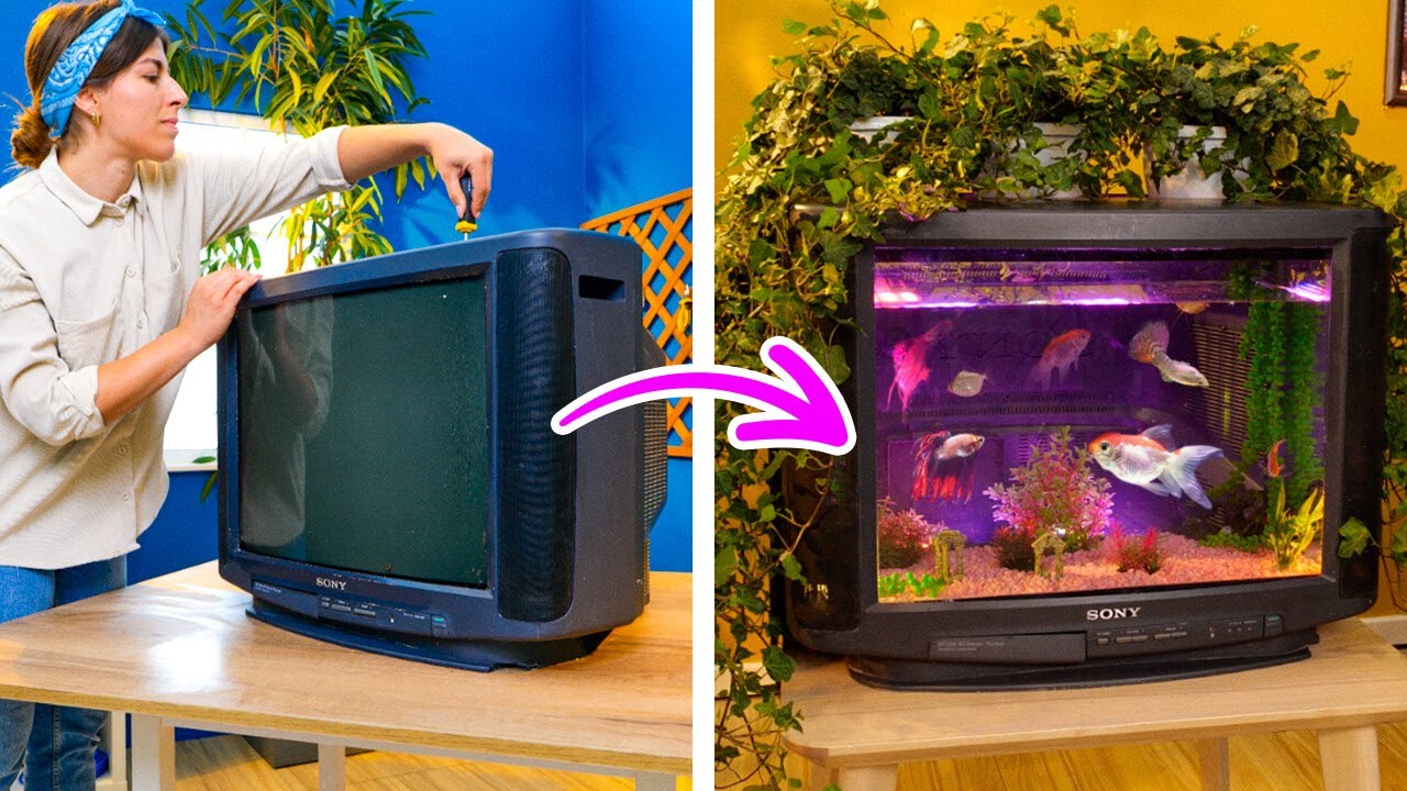 I Turned My Old TV Into an Aquarium