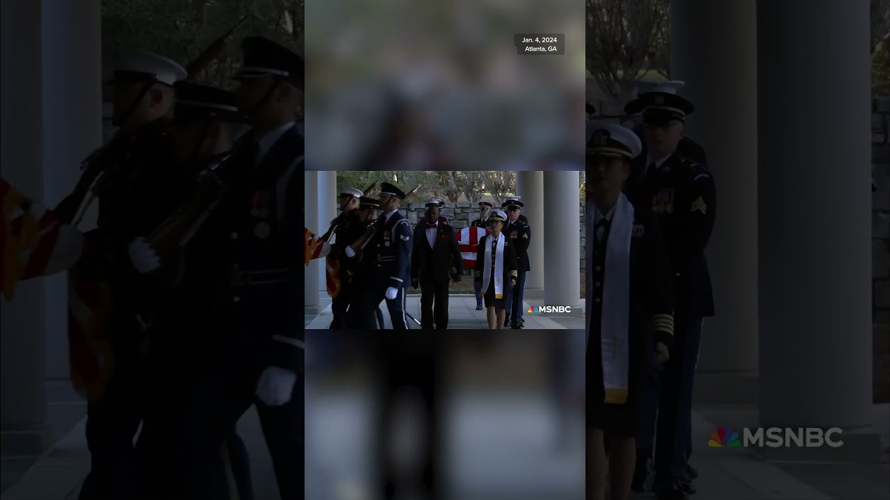 Jimmy Carter’s casket arrives at the Carter Presidential Center