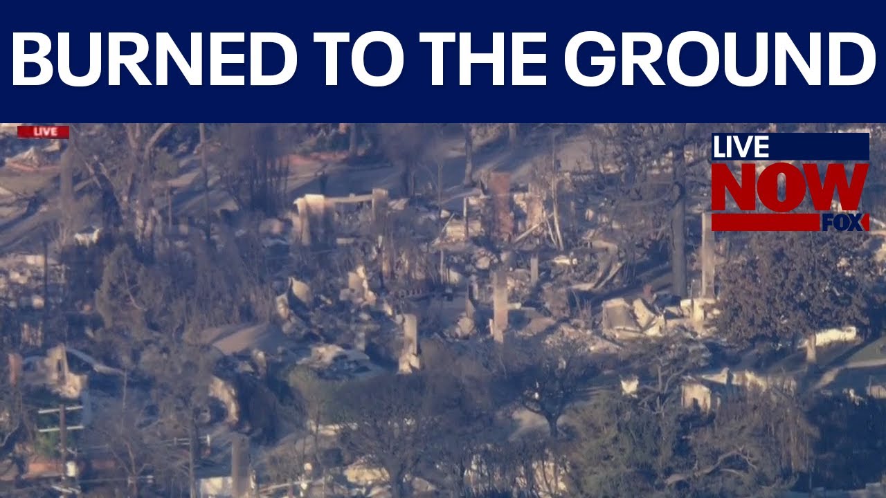 LA FIRES AERIALS: Palisades and Eaton homes 40% destroyed | LiveNOW from FOX