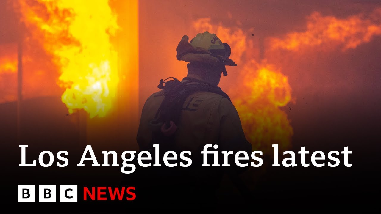 LA fires: Death toll rises to five as new fire erupts in Hollywood Hills | BBC News
