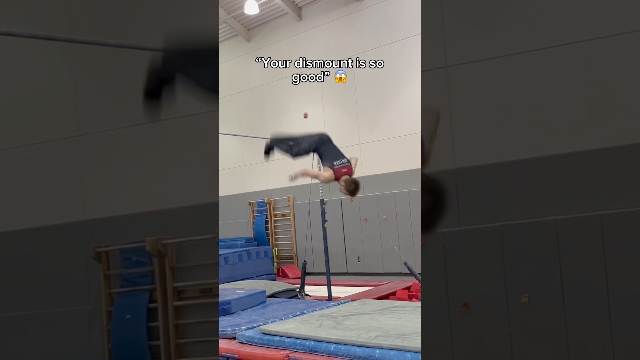 My dismount is nowhere close to the perfect standard 😅 #gymnastics #gymnast #sports #gym #olympics