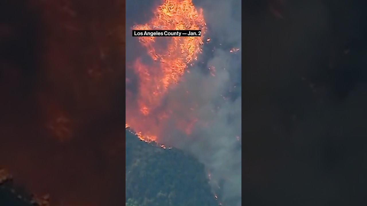 New wildfire explodes north of Los Angeles #wildfires