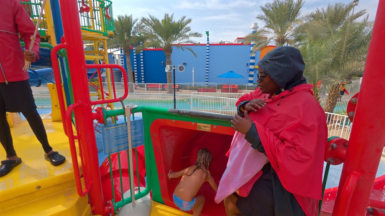 RED Water Slide at Legoland Dubai 🇦🇪