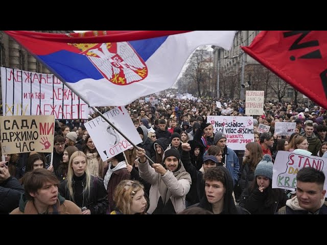 Serbian students lead strike as protests against Aleksandar Vučić’s rule continue
