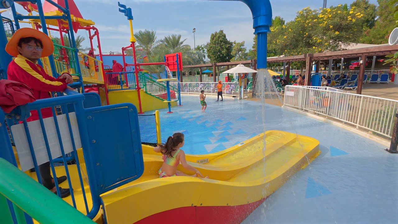 Small Yellow Water Slide at Legoland Dubai 🇦🇪