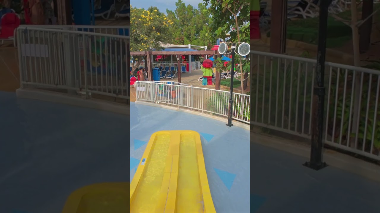 Small Yellow Water Slide at Legoland Dubai 🇦🇪