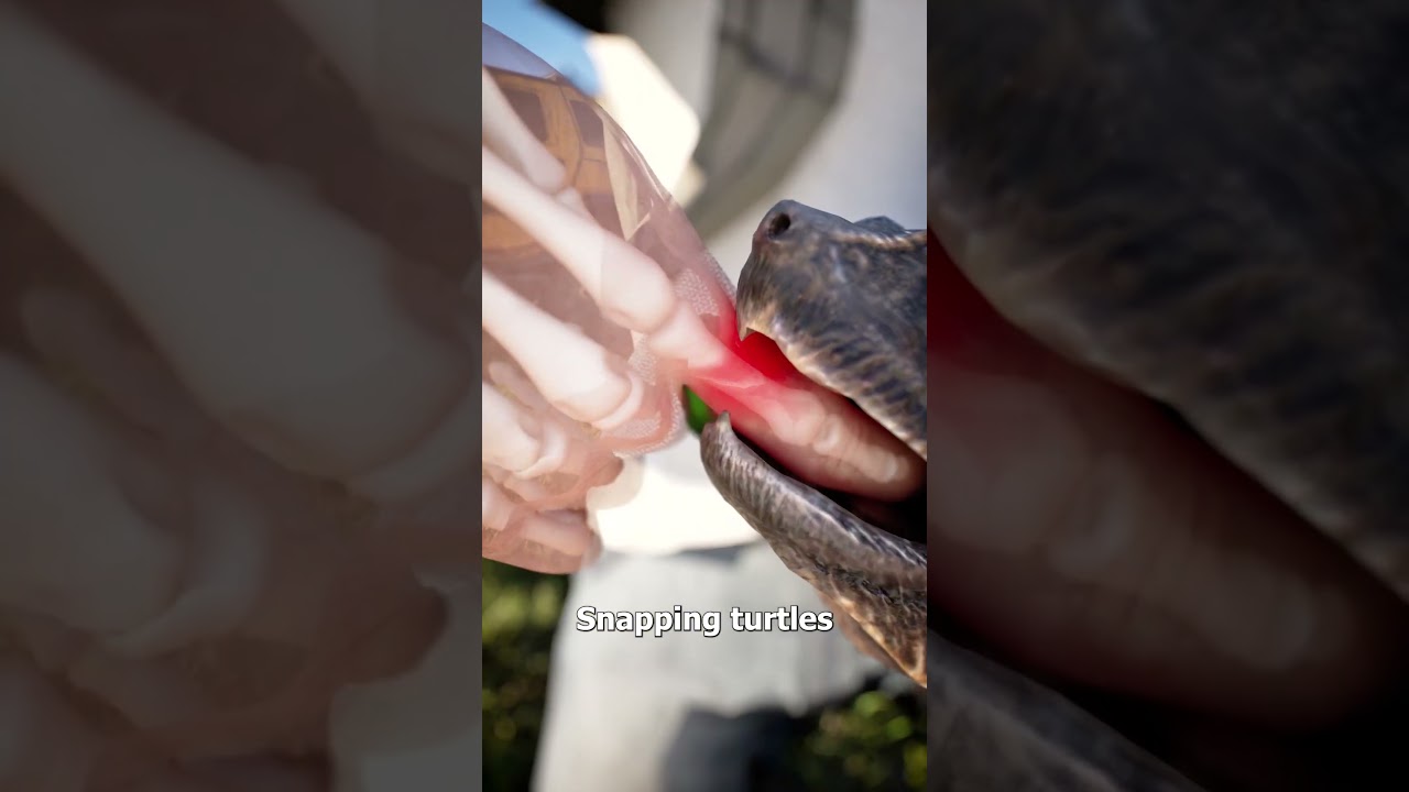 Snapping Turtles Never Let Go 😳