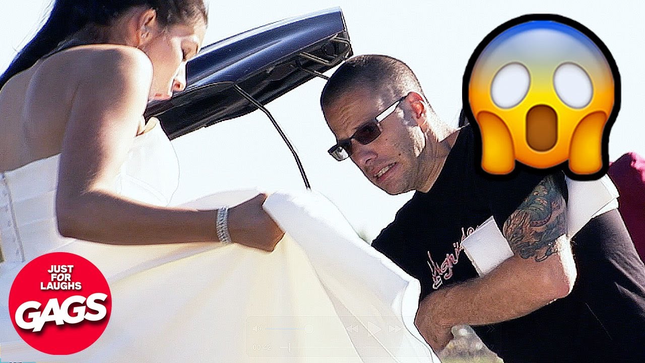 Step Brother Ruined Her Wedding Dress | Just For Laughs Gags