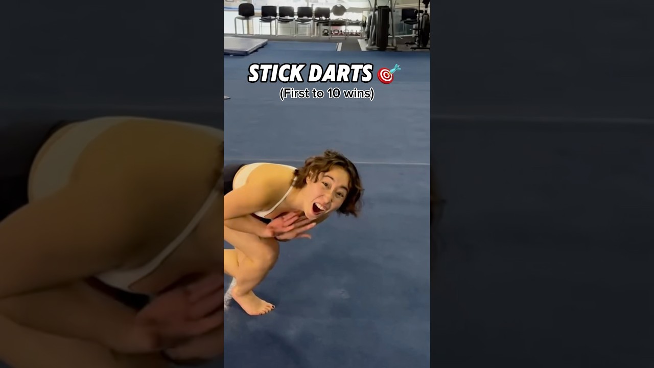 STICK DARTS 🎯😂 #gymnastics #gymnast #sports #gym #darts #olympics #olympic #sport #fail #fails