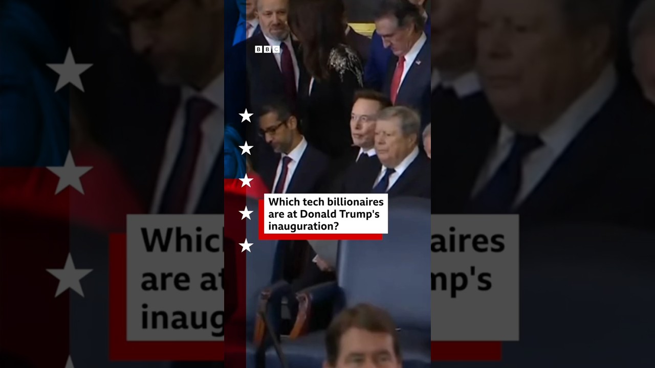 Tech billionaires Zuckerberg, Sanchez, Bezos, Pichai and Musk attend Trump’s inauguration. #BBCNews