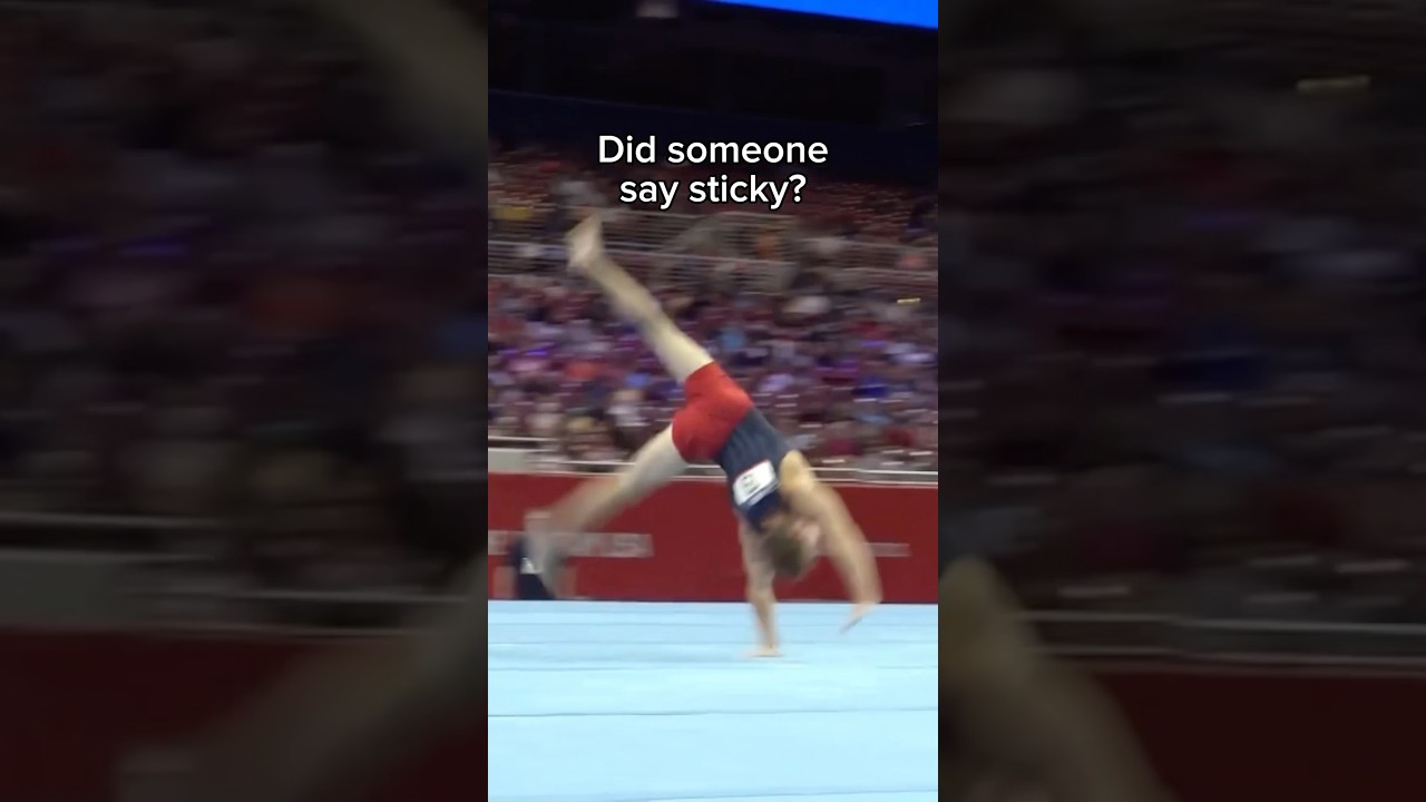 The last one was almost really bad 😅 #gymnast #stick #gymnastics #sports #sport #olympics #fail