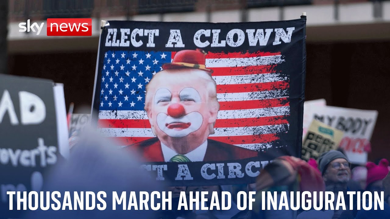 Thousands march in Washington DC ahead of Donald Trump’s inauguration