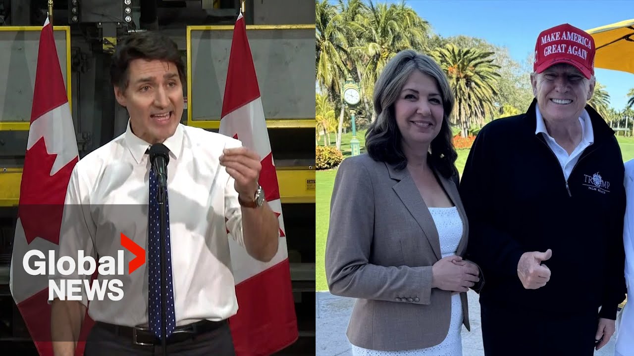 Trudeau calls out Danielle Smith for not putting “Canada first” amid Trump tariff threat