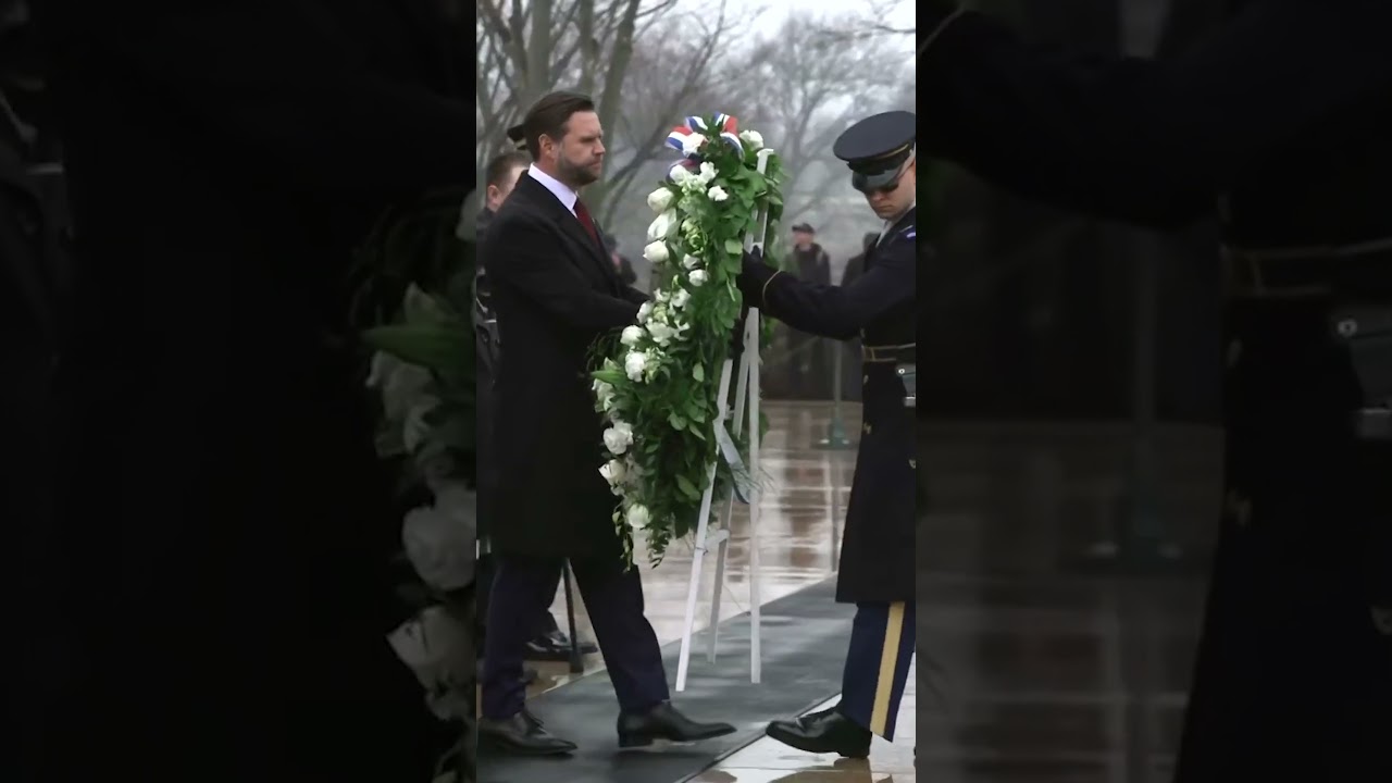 Trump and Vance lay wreaths at Arlington National Cemetery