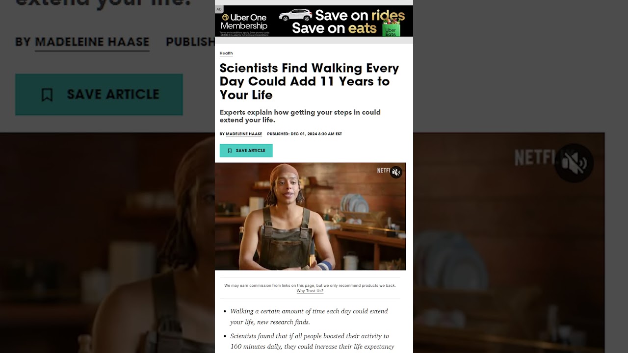 Walk This Way for a Longer Life — 11 Years Longer!!!