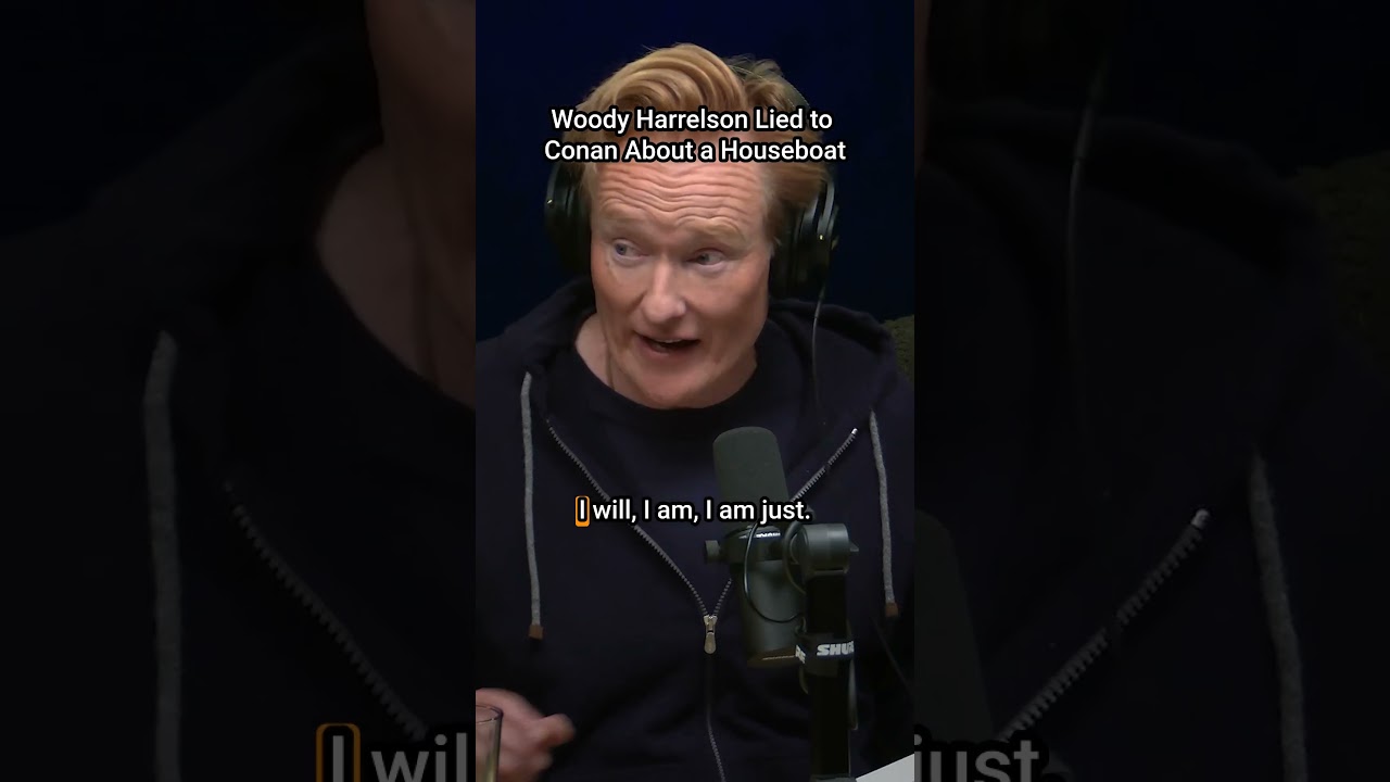 Woody Harrelson lied to Conan about a houseboat. #conan #podcast #conaf