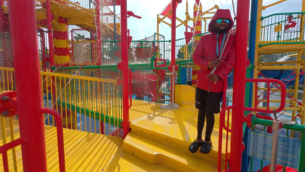Yellow Water Slide at Legoland Dubai 🇦🇪