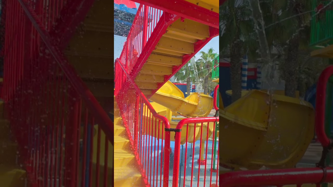 Yellow Water Slide at Legoland Dubai 🇦🇪