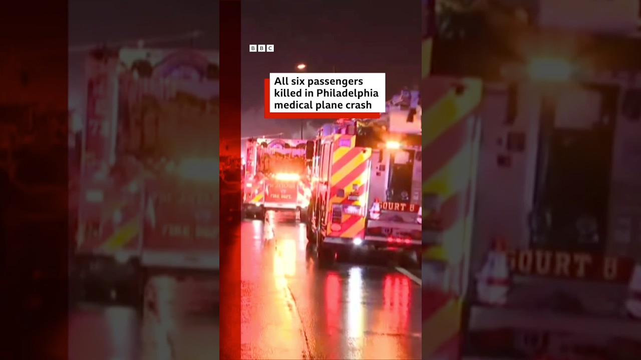 All six passengers killed in Philadelphia medical plane crash, mayor’s office says. #BBCNews
