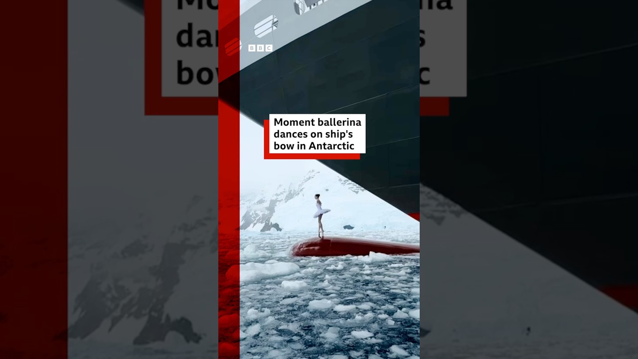 Ballerina dances on ship’s bow in Antarctica. #Dance #BBCNews