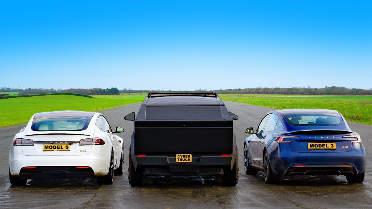 Cyberbeast v Fastest Teslas: DRAG RACE