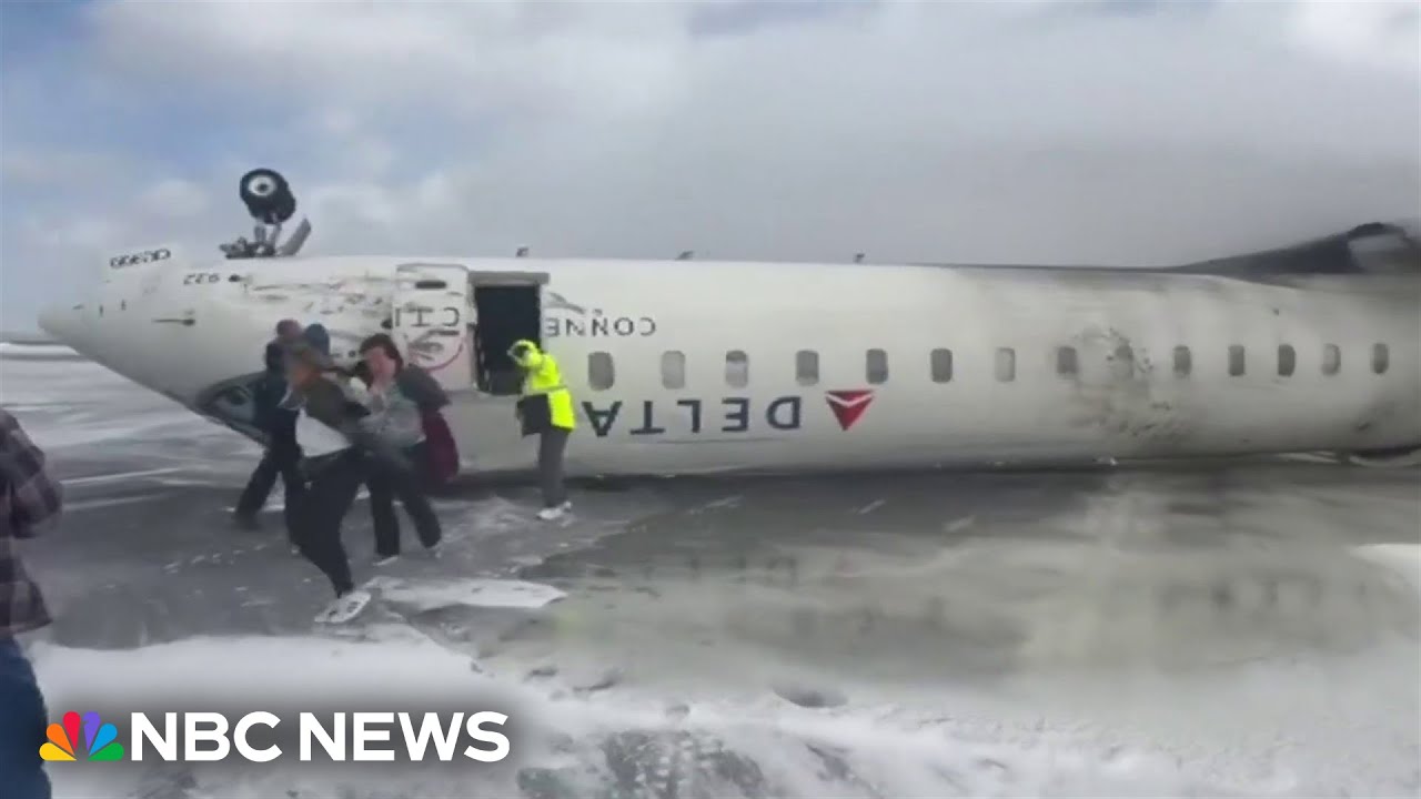 Delta jet overturns during crash landing in Toronto