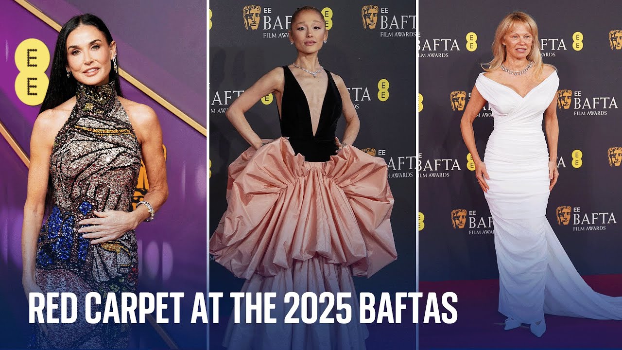 Demi Moore, Ariana Grande and make-up free Pamela Anderson dazzle BAFTAs red carpet