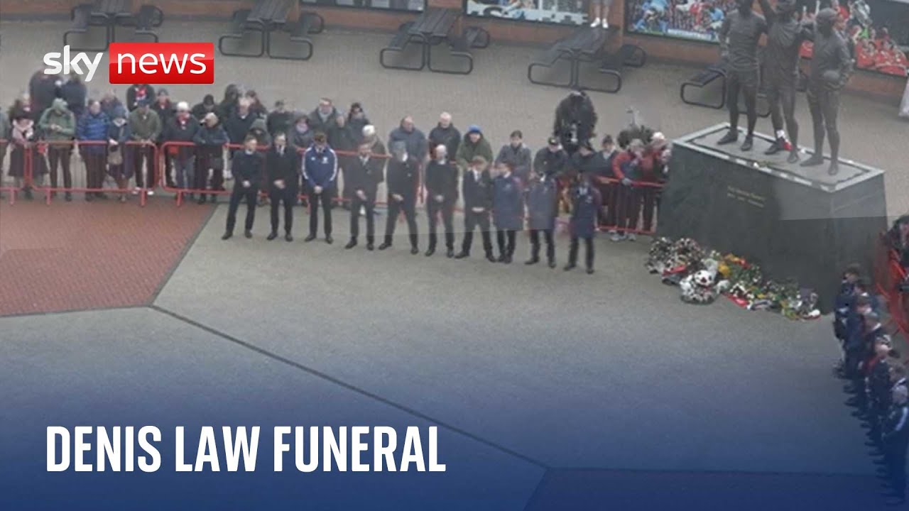 Denis Law’s funeral in Manchester