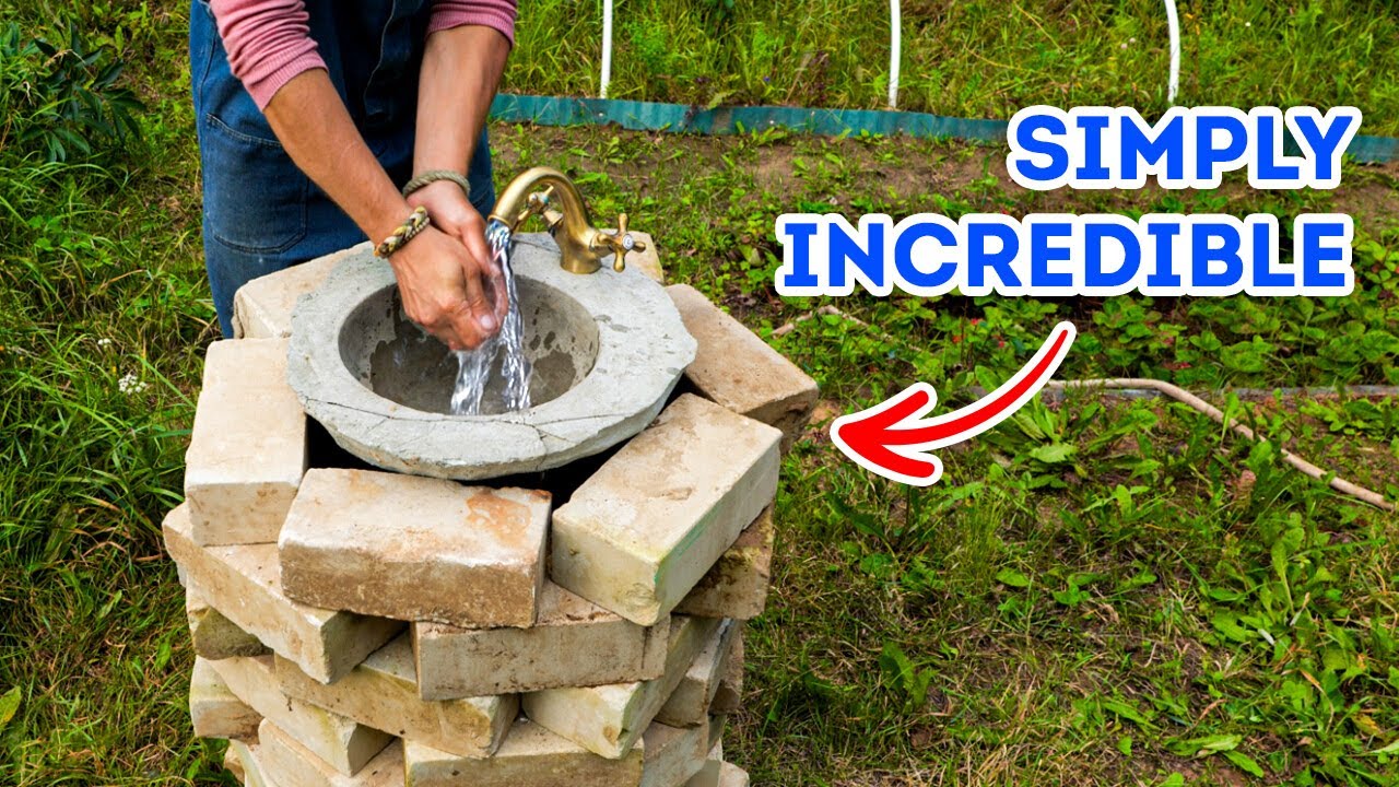 DIY Cement Sink: Cozy Backyard Ideas
